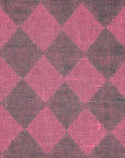 Pure Linen Yarn-Dyed Quilted Mesh Grey/Fuschia | BH LINEN novelty linen fabric