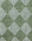 Pure Linen Yarn-Dyed Quilted Mesh White/Sage | BH LINEN novelty linen fabric