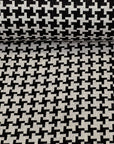Pure Linen Windmill Interwoven 2-Tone Black/Off-White | BH LINEN novelty linen fabric