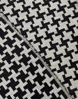 Pure Linen Windmill Interwoven 2-Tone Black/Off-White | BH LINEN novelty linen fabric