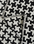 Pure Linen Windmill Interwoven 2-Tone Black/Off-White | BH LINEN novelty linen fabric