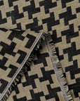 Pure Linen Windmill Interwoven 2-Tone Black/Slate | BH LINEN novelty linen fabric