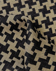Pure Linen Windmill Interwoven 2-Tone Black/Slate | BH LINEN novelty linen fabric