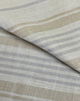 Pure Linen Yarn-Dyed Shadow Stripe 3-Tone Fabric | BH LINEN novelty linen fabric