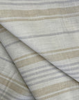 Pure Linen Yarn-Dyed Shadow Stripe 3-Tone Fabric | BH LINEN novelty linen fabric