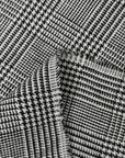 Pure Linen Houndstooth Checker Black/Off-White | BH LINEN novelty linen fabric