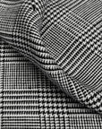 Pure Linen Houndstooth Checker Black/Off-White | BH LINEN novelty linen fabric
