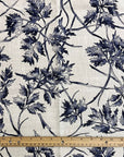 Pure Linen Grape Vines Print Cream | BH LINEN novelty linen fabric