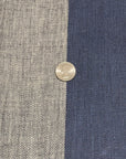 Pure Linen Yarn-Dyed 3" Stripe Indigo | BH LINEN novelty linen fabric