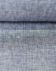 Pure Linen Fabric 2-Tone Melange 4 oz/y² Navy/Off-White | BH LINEN pure linen fabric by the yard