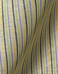 Pure Linen Matched Yarn-Dyed Stripe 5-Tone Tweed | BH LINEN novelty linen fabric
