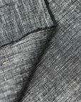 Pure Linen Fabric 2-Tone Melange 5 oz/y² Black/Off-White | BH LINEN pure linen fabric by the yard