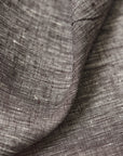 Pure Linen Fabric 2-Tone Melange 5 oz/y² Brown/Off-White | BH LINEN pure linen fabric by the yard