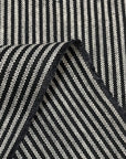 Pure Linen Yarn-Dyed 1/8" Stripe French Navy | BH LINEN novelty linen fabric