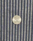 Pure Linen Yarn-Dyed 1/8" Stripe Indigo | BH LINEN novelty linen fabric