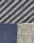 Pure Linen Yarn-Dyed 1/8" Stripe Indigo | BH LINEN novelty linen fabric