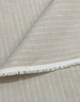 Pure Linen Yarn-Dyed Double Narrow Stripe 2-Tone Fabric | BH LINEN novelty linen fabric