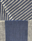 Pure Linen Yarn-Dyed 1/8" Stripe Indigo | BH LINEN novelty linen fabric