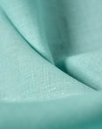 Pure Linen Fabric 5.5 oz/y² Aqua | BH LINEN pure linen fabric by the yard
