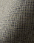 Pure Linen Matched Yarn-Dyed Stripe Black Tweed | BH LINEN novelty linen fabric