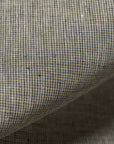 Pure Linen Matched Yarn-Dyed Stripe Black Tweed | BH LINEN novelty linen fabric
