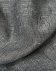 Pure Linen Fabric 2-Tone Melange 4 oz/y² Black/Off-White | BH LINEN pure linen fabric by the yard