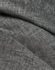 Pure Linen Fabric 2-Tone Melange 4 oz/y² Black/Off-White | BH LINEN pure linen fabric by the yard
