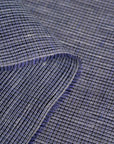 Pure Linen Matched Yarn-Dyed Stripe Blue Tweed | BH LINEN novelty linen fabric