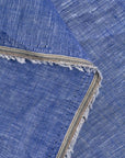 Pure Linen Fabric 2-Tone Melange 4 oz/y² Blue/Off-White | BH LINEN pure linen fabric by the yard