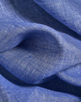 Pure Linen Fabric 2-Tone Melange 4 oz/y² Blue/Off-White | BH LINEN pure linen fabric by the yard