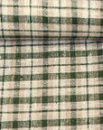 Pure Linen Rustic Plaid 3-Tone Mesh Green | BH LINEN novelty linen fabric