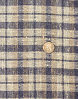 Pure Linen Rustic Plaid 3-Tone Mesh Dusk | BH LINEN novelty linen fabric