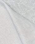 Pure Linen Tile Flower Embroidered Fabric | BH LINEN novelty linen fabric