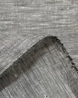 Pure Linen Fabric 2-Tone Melange 6 oz/y² Charcoal/Ivory | BH LINEN pure linen fabric by the yard