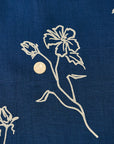 Pure Linen Batique Indigo Print Fabric | BH LINEN novelty linen fabric