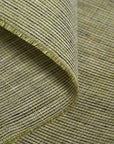 Pure Linen Matched Yarn-Dyed Stripe Green Tweed | BH LINEN novelty linen fabric