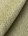 Pure Linen Matched Yarn-Dyed Stripe Green Tweed | BH LINEN novelty linen fabric