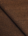 Linen/Cotton Blend Jacquard Stripe Fabric Brown | BH LINEN novelty linen fabric