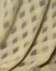 Linen/Rayon Spirit 1inch Checker Mesh Fabric Natural | BH LINEN novelty linen fabric