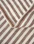 (Swatch) Pure Linen Yarn-Dyed 1/4" Stripe 2-Tone Natural/Off-White