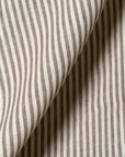 (Swatch) Pure Linen Yarn-Dyed 1/4" Stripe 2-Tone Natural/Off-White