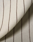 (Swatch) Pure Linen Yarn-Dyed Wide Stripe 2-Tone Fabric