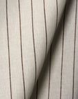 (Swatch) Pure Linen Yarn-Dyed Wide Stripe 2-Tone Fabric