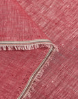 Pure Linen Fabric 2-Tone Melange 4 oz/y² Red/Off-White | BH LINEN pure linen fabric by the yard