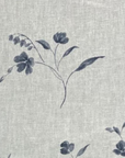 Linen/Rayon Blend Vine Print Fabric Grey | BH LINEN novelty linen fabric