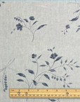 Linen/Rayon Blend Vine Print Fabric Grey | BH LINEN novelty linen fabric