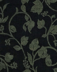 Pure Linen Vines Print Fabric Black | BH LINEN novelty linen fabric