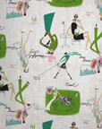 Pure Linen Mademoiselle Print Fabric | BH LINEN novelty linen fabric
