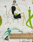 Pure Linen Mademoiselle Print Fabric | BH LINEN novelty linen fabric
