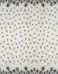 Pure Linen Double Border Floral Print Fabric | BH LINEN novelty linen fabric